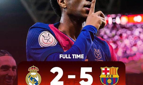 开云入口-【西超杯】10人巴萨5比2皇马，队史第15次夺冠